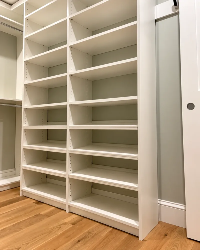 Floor-to-ceiling closet shelving