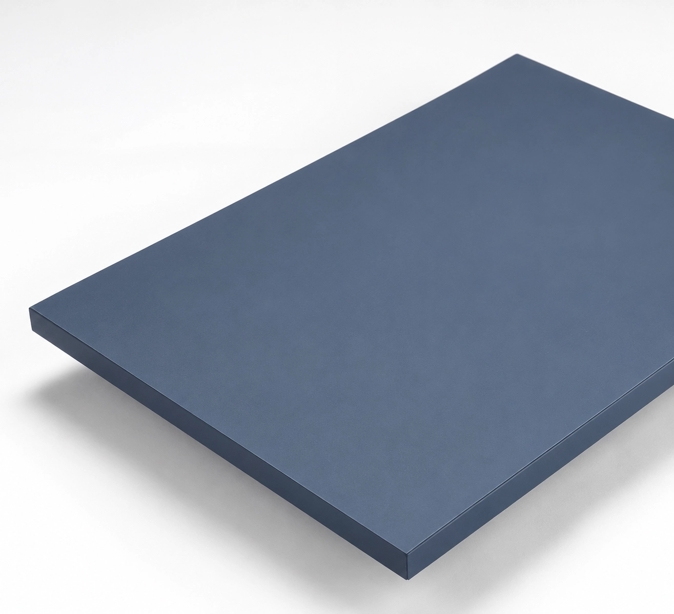 Super Matte panel in Calm Sea with matching edgeband